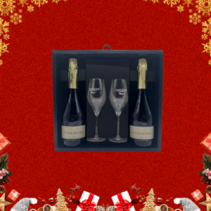 An image of 2020 Conde De Haro Blanco Cava Gift Pack 2 x 75cl & 2 x Glasses - Christmas 2024