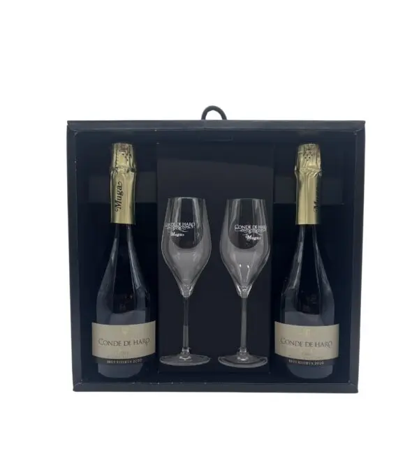 2020 Conde De Haro Blanco Cava Gift Pack 2 x 75cl & 2 x Glasses